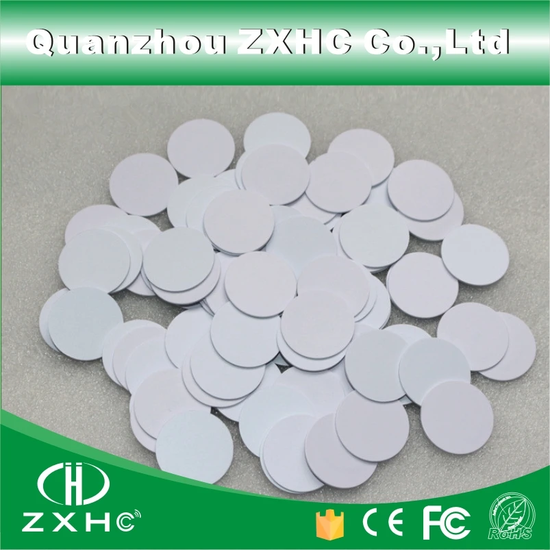 (100pcs/lot) Round Shape 25mm NFC Tag Ntag216 888 Bytes PVC Coin Cards Used For Android,IOS And All NFC Phone