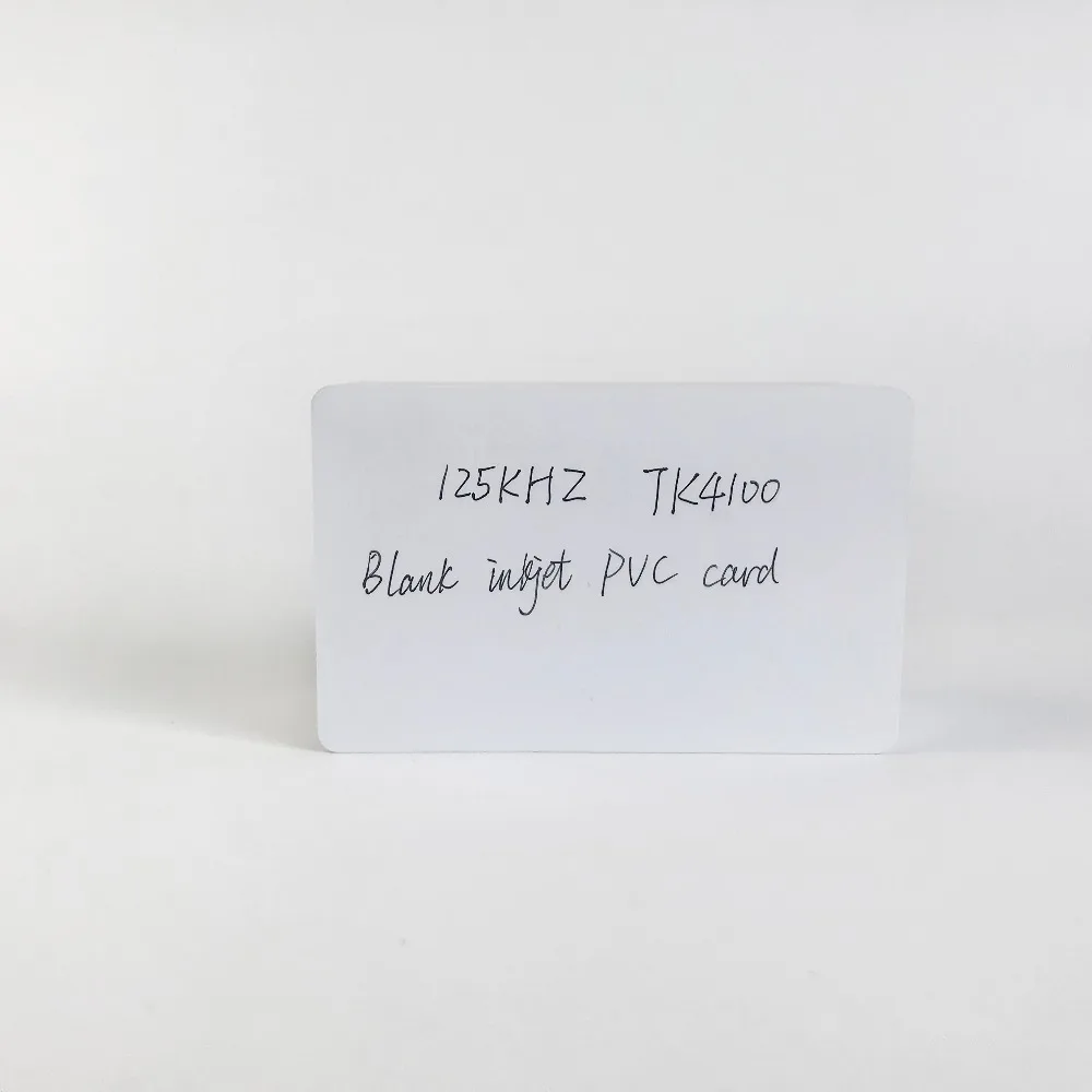 200pcs/lot Blank White Inkjet Printable PVC RFID Proximity 125KHZ Chip PVC Card Smart Contactless IC Card for Membership Card