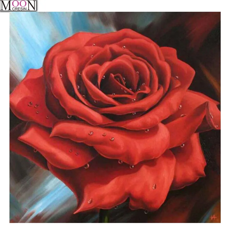 MOONCRESIN DIY Diamond Embroidery Depressed Vintage Rose Diamond Painting Cross Stitch Full Square Drill Rhinestone Mosaic Decor