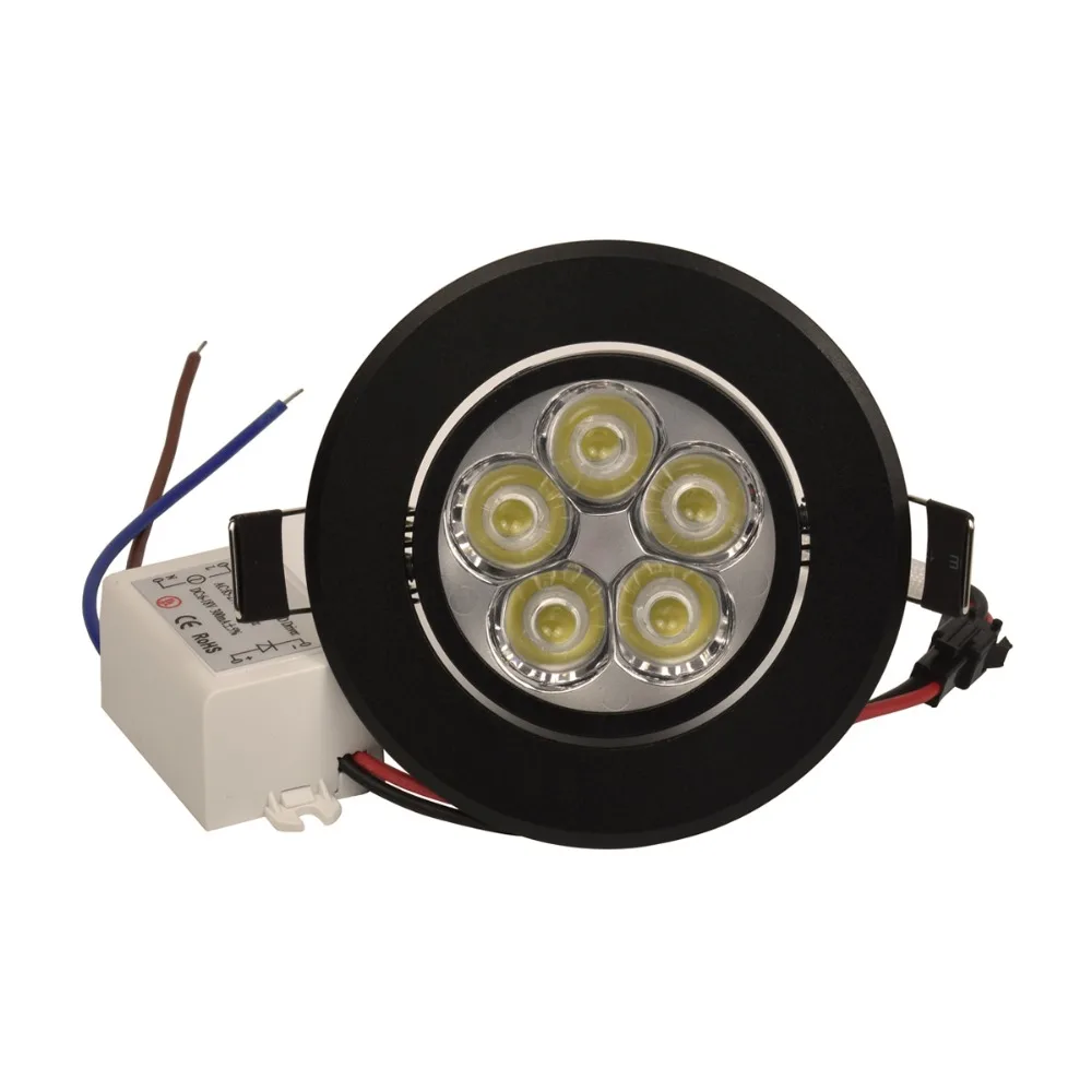 9W 12W 15W black downlights led Spot Light dimmable 110V 220V