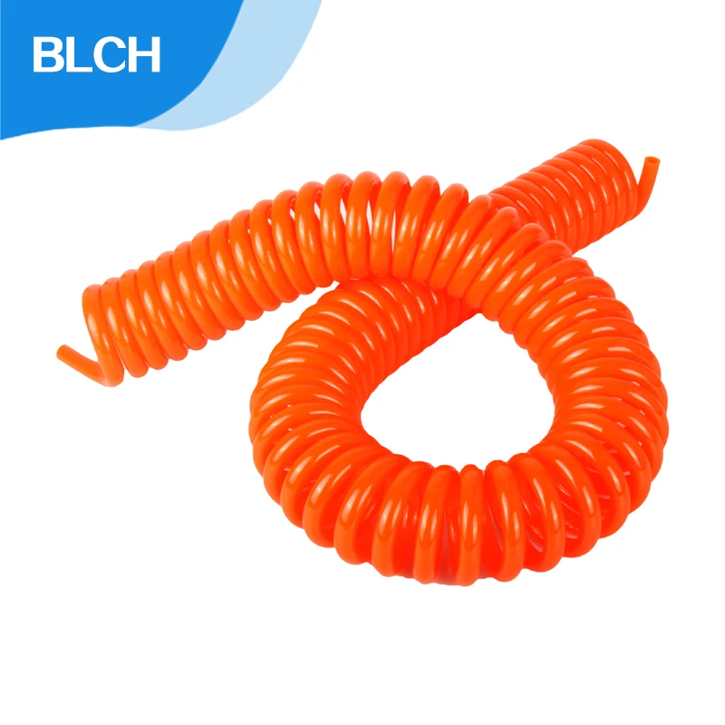 BLCH Pneumatic spring bourdon tube PU6 / 8/10 blowing dust gun trachea high pressure telescopic hose air compressor spiral tube