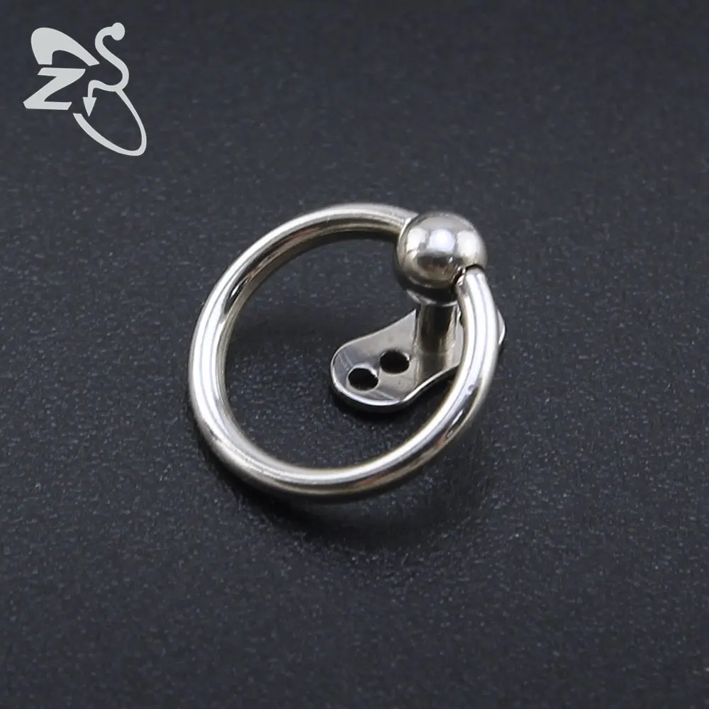 ZS 1PC Stainless Steel Round Circle Ring Internally Threaded Dermal Anchor Link Skin Diver Implants Body Jewelry Dermal Piercing