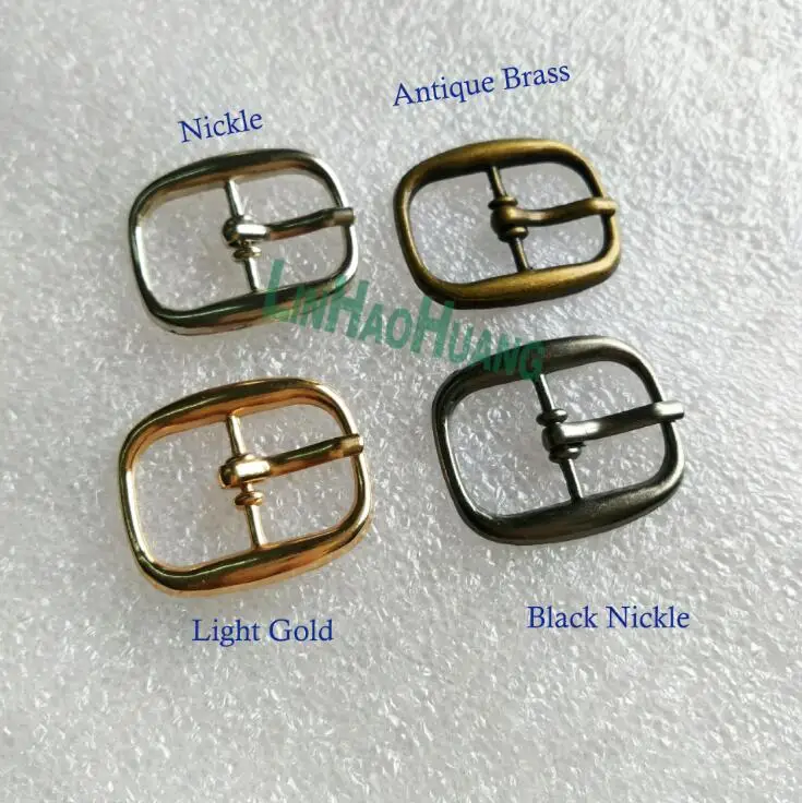 Wholesale 40pcs/lot 12mm 14mm metal shoe buckle belt pin buckle metal zinc alloy nickle/black/bronze/gold