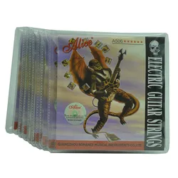 Alice-cuerdas de guitarra eléctrica A506, juego de 6 cuerdas, núcleo de acero/acero chapado, bobinado de aleación de níquel, 10 juegos