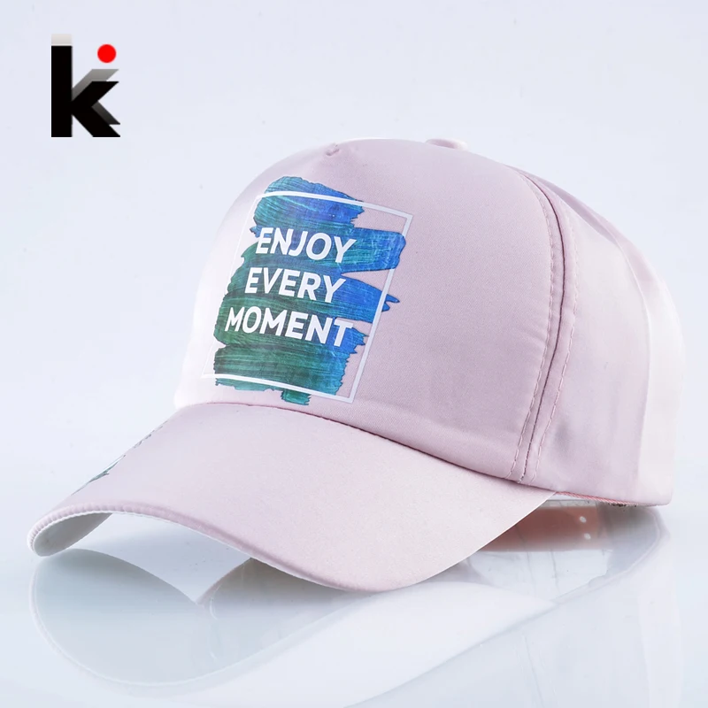 

New Arrival Print Baseball Cap Men And Women Spring Autumn Snapback Hip Hop Hats Fashion Streetwear Kpop Gorras Casual Pink Bone