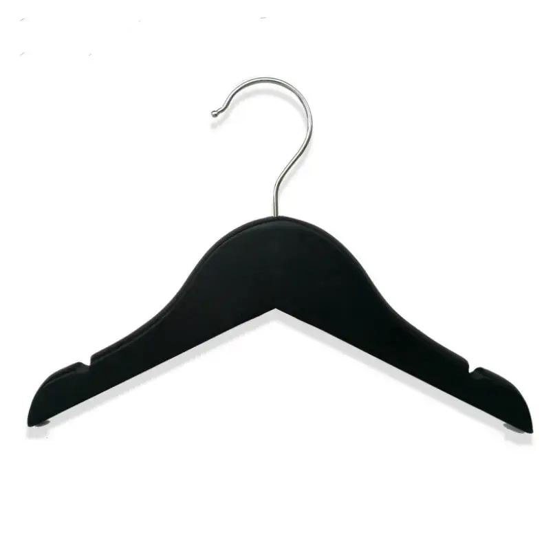 26cm Natural Wood Baby Children Kids Clothes Hanger with Dress Nothches Black White wood Retro color Optional LX6507