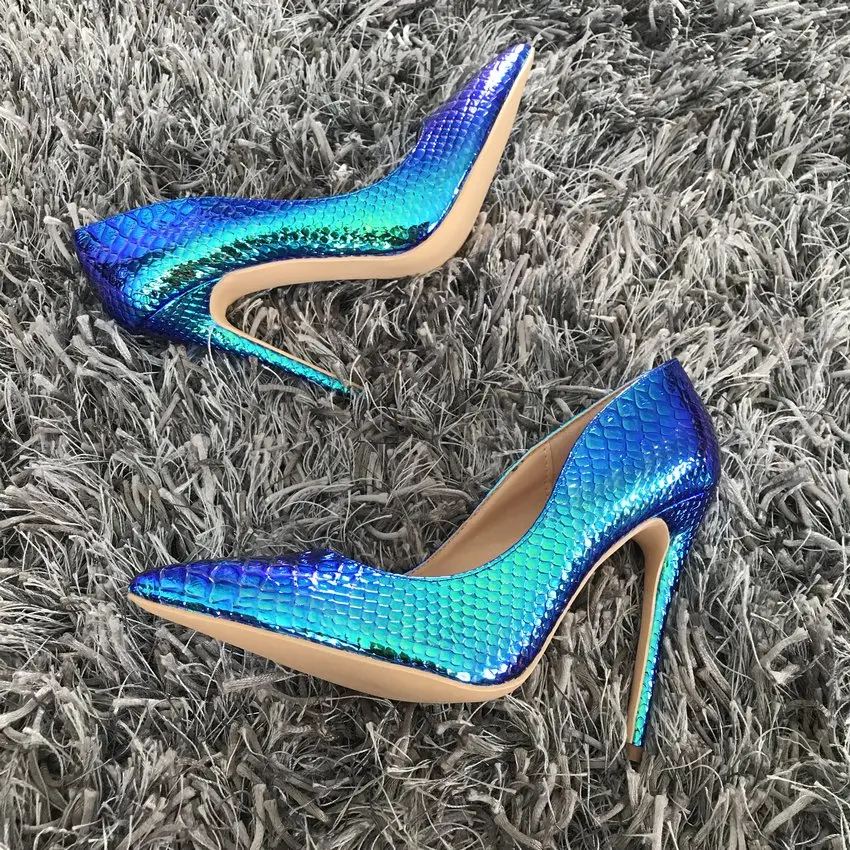 High Quality women pumps Snake Printed high heel pumps shoes for women sexy pointed toe high heels party wedding shoes woman