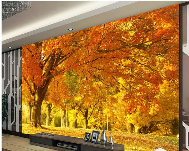 

custom 3d wallpaper Maple landscape painting background wall living 3d wallpaper classic painting wallpaper