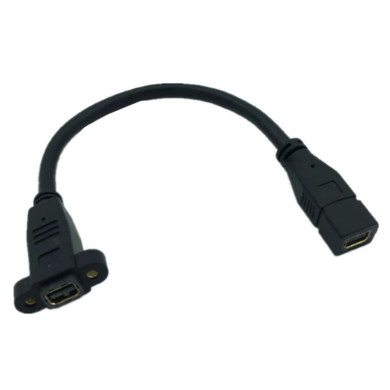 Kabel ekstensi port display Mini Panel soket wanita ke port tampilan Mini kabel ekstensi betina DP betina Ke minidp kabel betina 0.3m