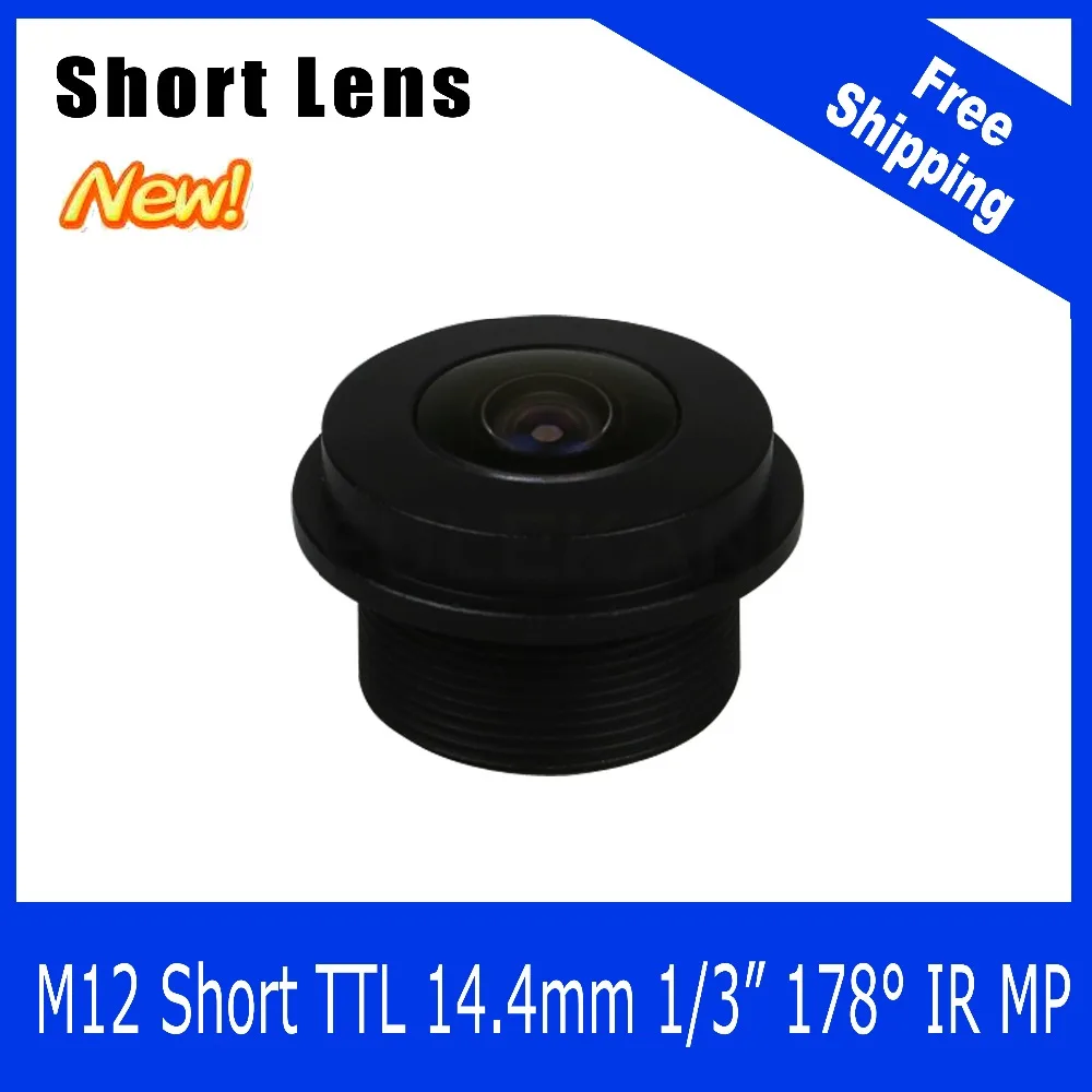 Megapixel Lens For WIFI Camera/Car Camera/Peephole/Webcam/Portable Camera 178 Degree Short Length 1/3 inch 2.1mm Free Shipping