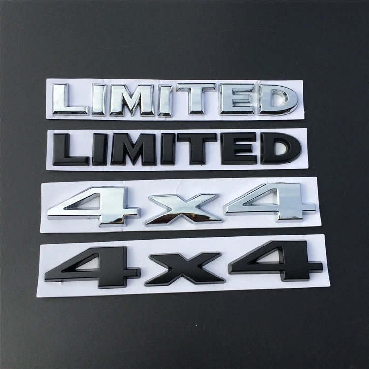 

1 PCS 3D Auto Car Emblem LIMITED Badge Rear Trunk 4X4 Sticker Decal For Grand Cherokee Black Silver Car Sticker Car Styling