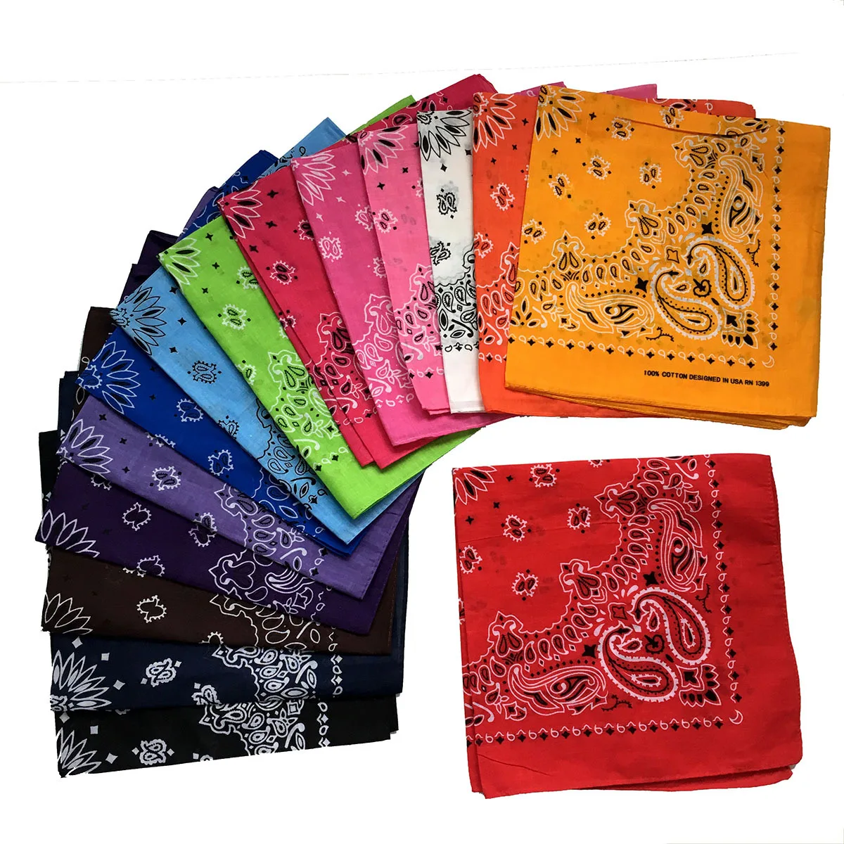 Uniwersalne unisex bandany Paisley opaski do włosów nakrycia głowy hip-hopowy szalik na szyję chustka na nadgarstek akcesoria dla mężczyzn kobieta