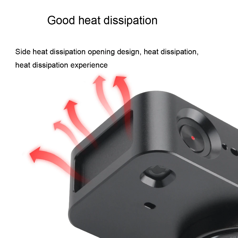 JINSERTA Protective CNC Aluminum Frame Case for Xiaomi Mijia Mini 4K Camera with 37mm UV Lens Filter +Screw Lens Cap Protector