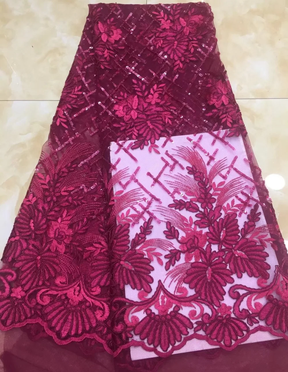 

African French Lace Fabric with sequins High Quality African Tulle Lace Fabric with sequins 5yards white sequin lace fabric