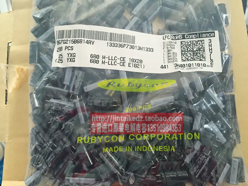 2020 hot sale 30PCS/50pcs Rubycon 25V680UF electrolytic capacitor 10X20 YXG import high-frequency long-life origl free shipping