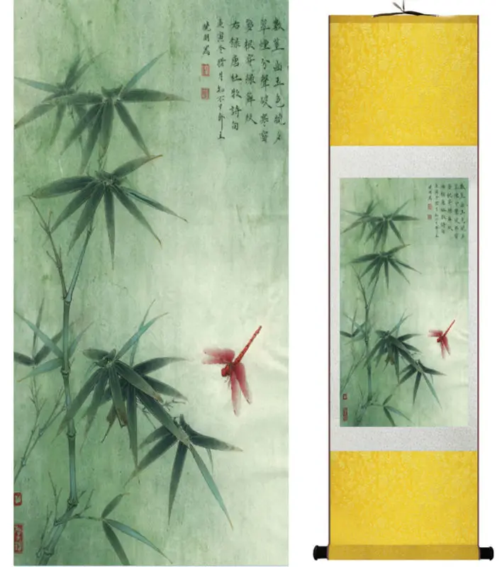 Top quality  Bamboo   painting Chinese wash painting home decoration No.32310