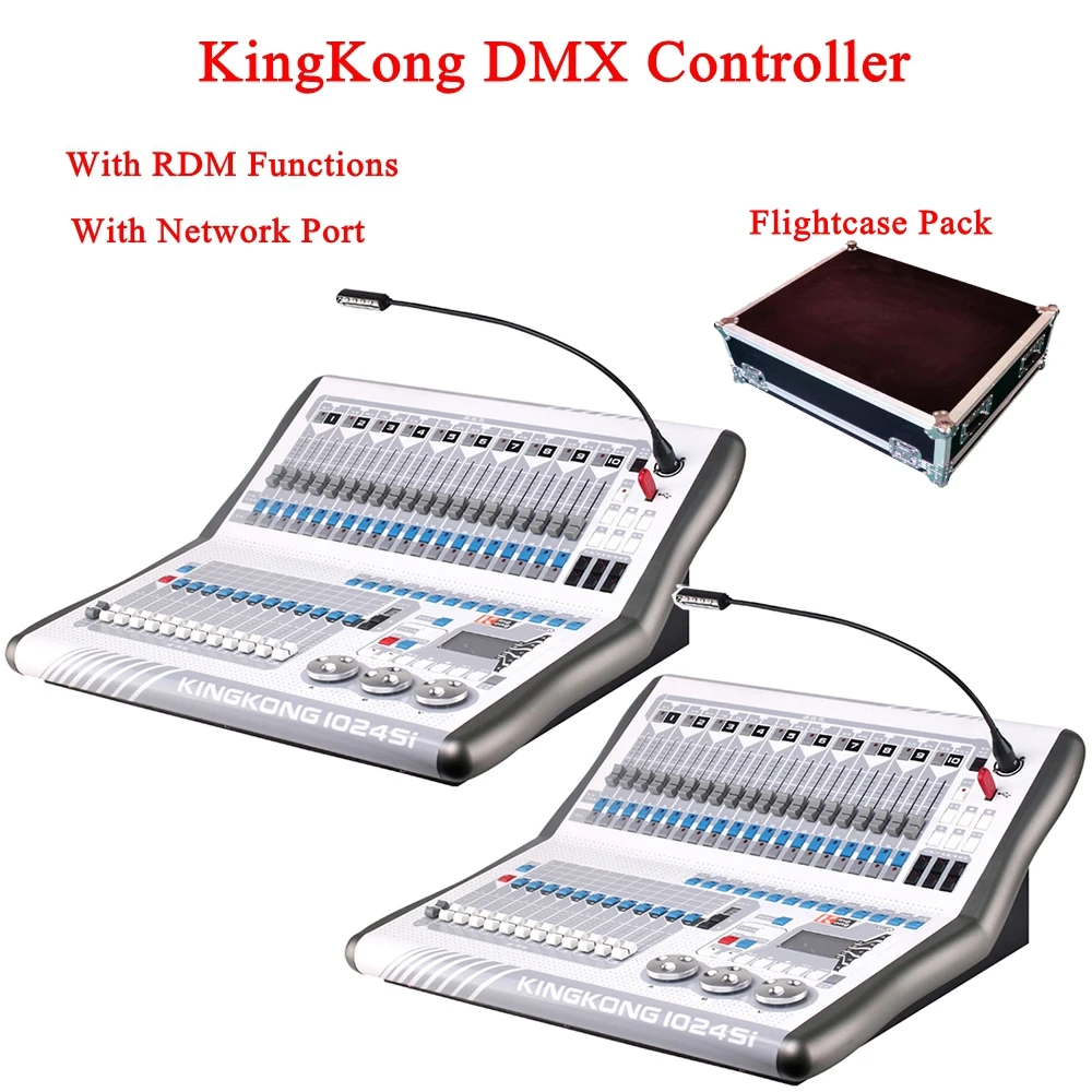 

Контроллер Dj Equipment KingKong 1024Si DMX, профессиональный сценический контроллер освесветильник DJ, движущаяся головка Par Light DMX консоль F Light чехол