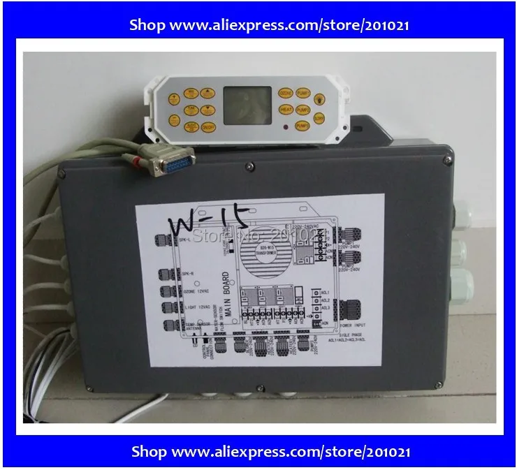 

full set 15key yellow keypad and control master box for winer and hotpool amc spa tub, spa server control system for AMC spa