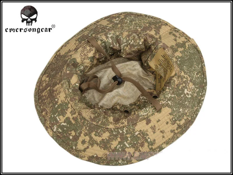 EMERSONGEAR Boonie Hat  Anti-scrape Grid Fabric Badland camouflage Hunting Cap EM8734B BL