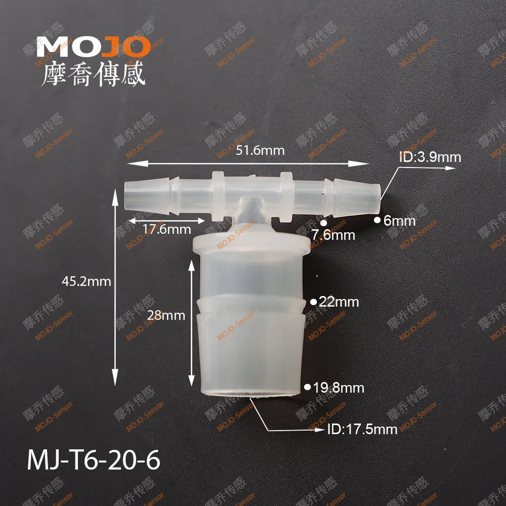 MJ-T6-20-6 Conector reductor de manguera múltiple de 6 mm a 20 mm (10 unids/lote)