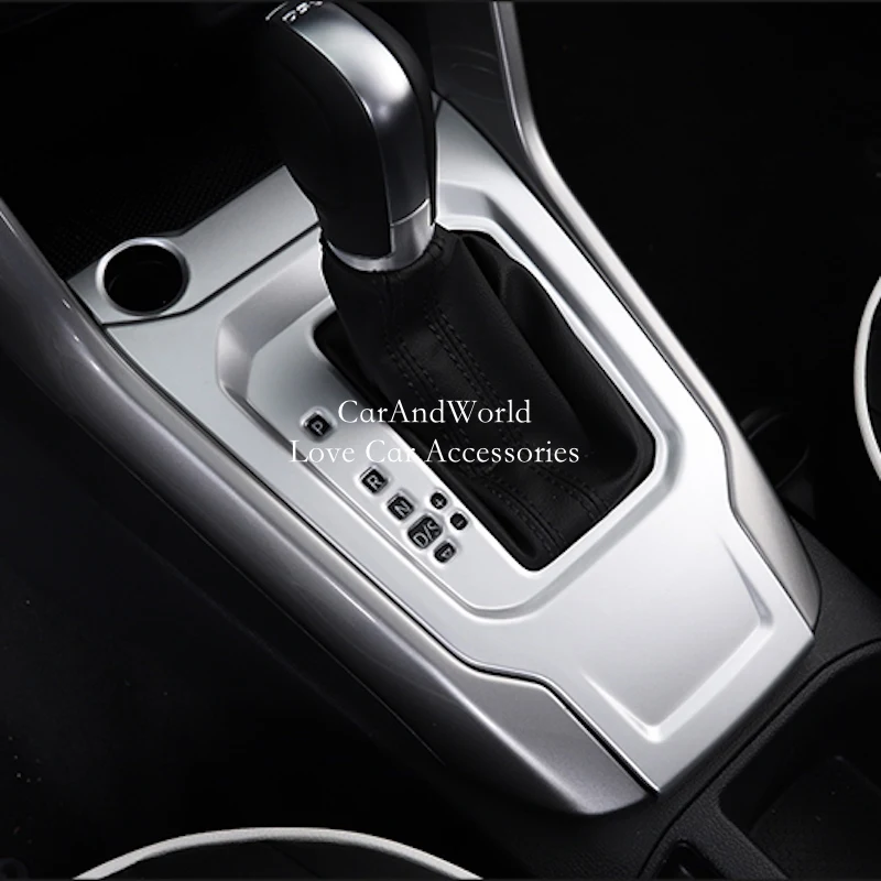 For Volkswagen VW T-Roc 2017-2021 Front Gear Shift Box Frame Cover Protector Cover Trims ABS Chrome Car Moulding Accessories