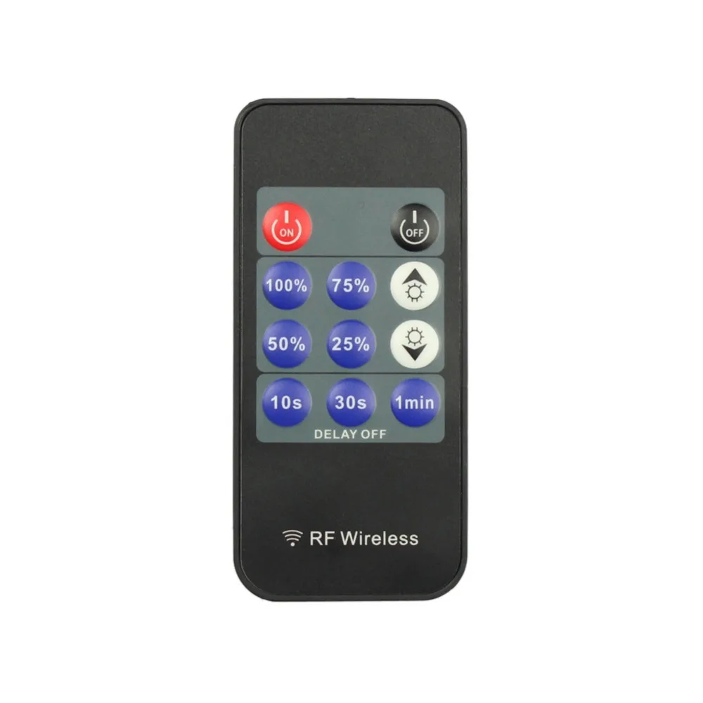 10pcs Remote Controller 11keys RF LED Dimmer Switch 12-24V 18A 3 CMOS Adjustable Brightness Single Color Light Power