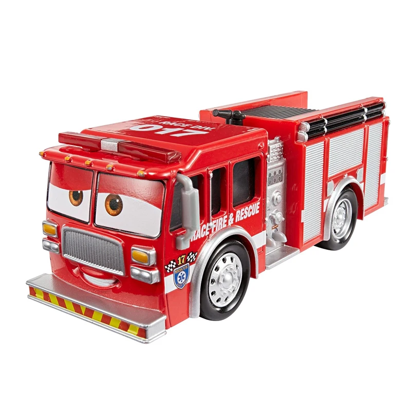 Disney Pixar Cars 2 3 Red Race Fire & Rescue Truck Lightning McQueen 1:55 Diecast Metal Toy Car Kids Birthday Gifts