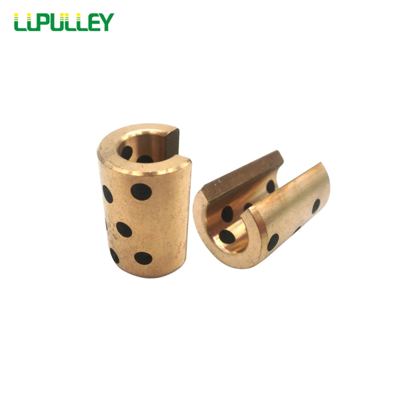 LUPULLEY Open Oilless Linear Graphite Copper Set Bearing Copper Bushing Self-Lubricating LM12OP/LM16OP/LM20OP/LM25OP/LM30OP