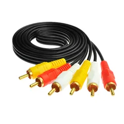 ZUCZUG 3RCA erkek 3 RCA erkek kompozit ses Video AV kablosu fiş 3X RCA perakende ve toptan 1.5M 3m 5M 10M 15M 20M 10 FT