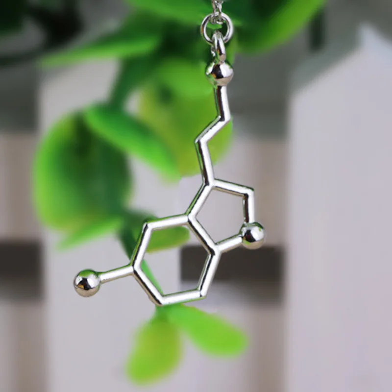 12pcs/lot fashion necklaces for women and men,5-hydroxy tryptam chemical pendant necklace Science students necklace