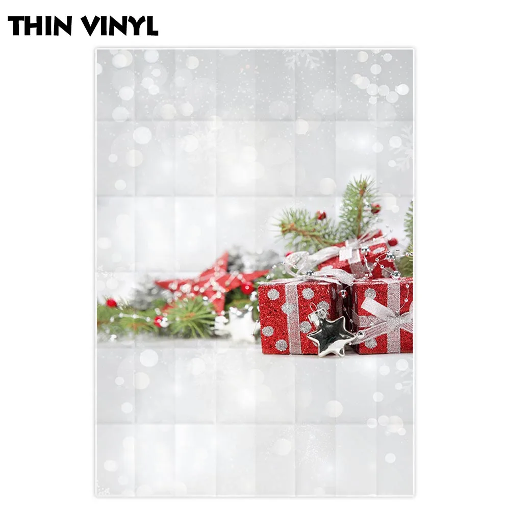 Allenjoy photography Background Christmas white Snowflake blur gifts stars backdrop for photo shoots studio photographic image 2