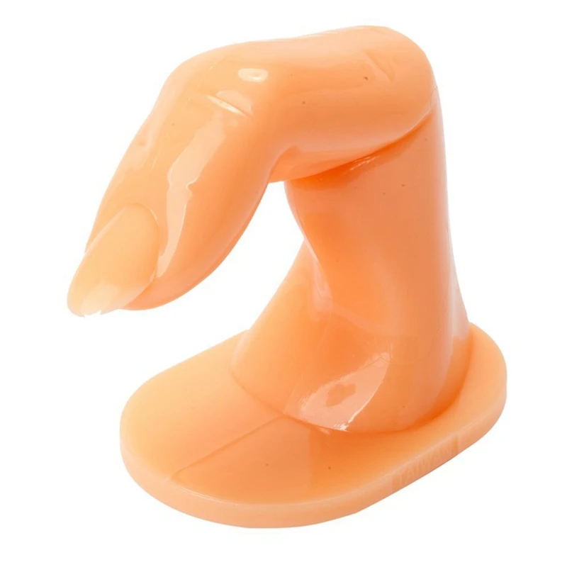 

False finger mannequin for training Acrylic Gel Fiberglass Nail Art-Orange.