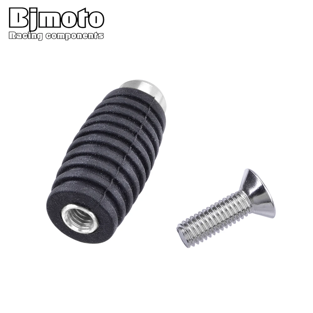 BJMOTO Motorrad Getriebe Shift Bremshebel Kappe Pegs Toepegs Pedale M6 6mm Fußrasten Für Kawasaki Honda Ducati Racing Fußrastenanlage