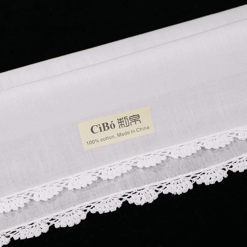 S003: 100% cotton hand crochet lace  blank handkerchief/hankie  for women/ladies wedding gift