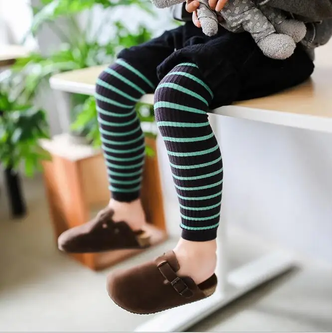 New children\'s leggings wholesale autumn new combed cotton pinstripes double needles kids boys girls baby pantyhose