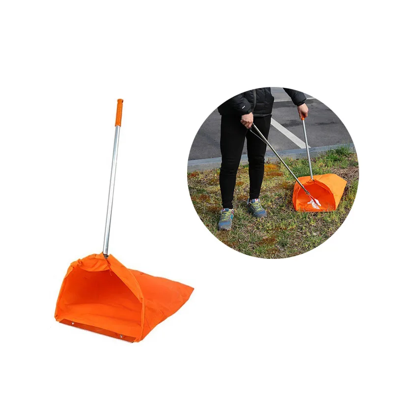 60pcs Foldable Aluminum Pole Garbage Pick Up Long Reach Helping Portable Cleaning  Dustpan Can Home Gardon Cleaner Tools ZA0874