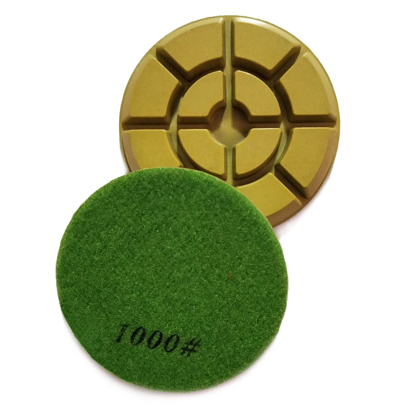 RIJILEI 7-teiliges Set 4-Zoll-Nasspolierpads 100mm Betonboden-Polierpads Terrazzo Keramik-Restaurierung Schleifscheibe HF10 – Detail 7