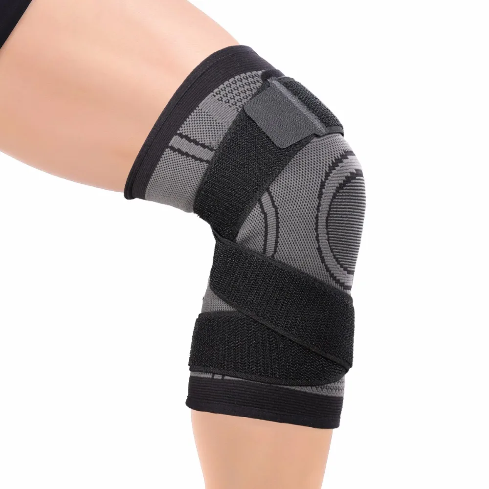 1/2PCS Sports Knee Pad Men Pressurized Bandagem Elastica Knee Pads Support Fitness Gear Basketball Volleyball Brace Protector