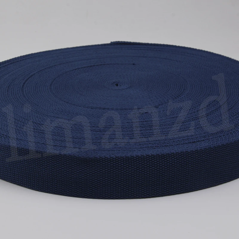 

Dark Blue Color 1.5 Inch Cotton Webbing Strap For Bag Liman Ribbon Factory