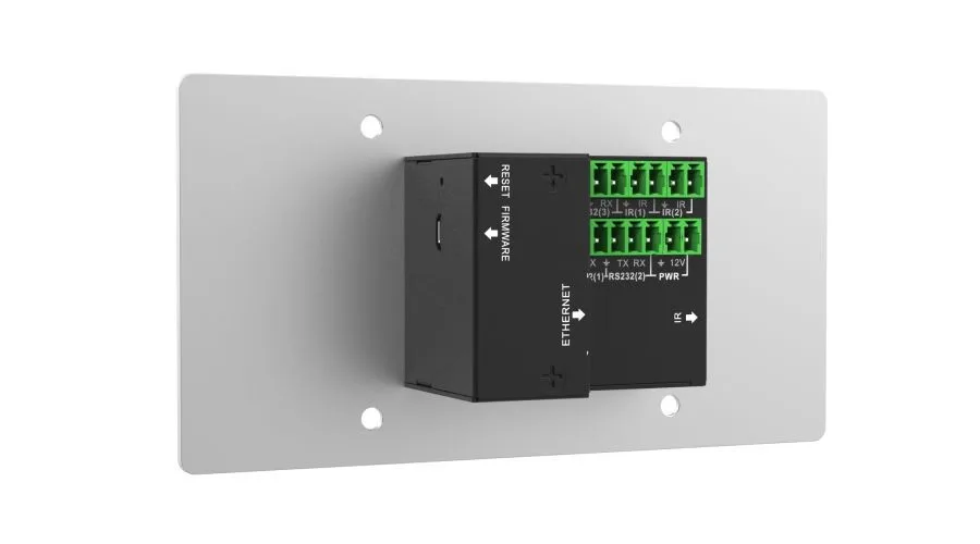 Placa de parede do tamanho de dois gangues da ue com 6 botões programáveis, usado como um controle remoto para enviar o comando do ip, do ir e do rs232 para controlar