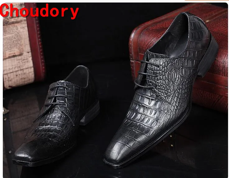 Chudory sapatos masculinos de verão, calçados pretos e brancos para homens, bojo masculino de pele de crocodilo azul, loafers para baile, casamento