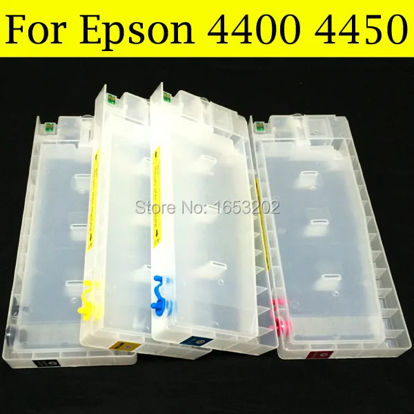 1 PC Chip Resetter + 4 Pieces Ink Cartridge For Epson 4450 Printer For EPSON T6142 T6143 T6144 T6148 Ink Cartridge