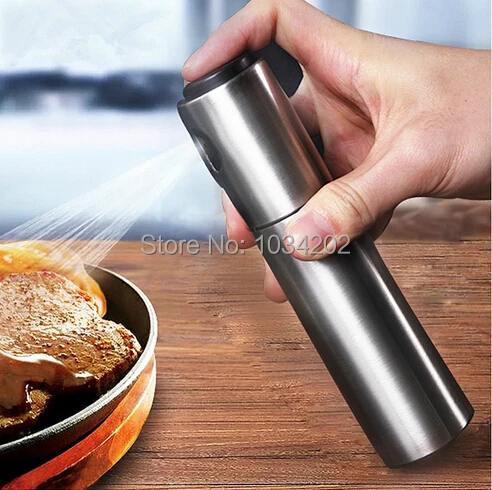 Wholesale 40pcs Stainless Steel Olive Pump Spray Fine Bottle Oil Sprayer Pot Cooking Tool #GJI68