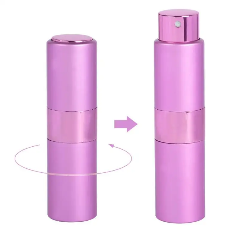 8ML 15ML Portable rotary spray bottle anodized aluminum perfume bottles essential Oils Diffusers Atomizer tube LX6820