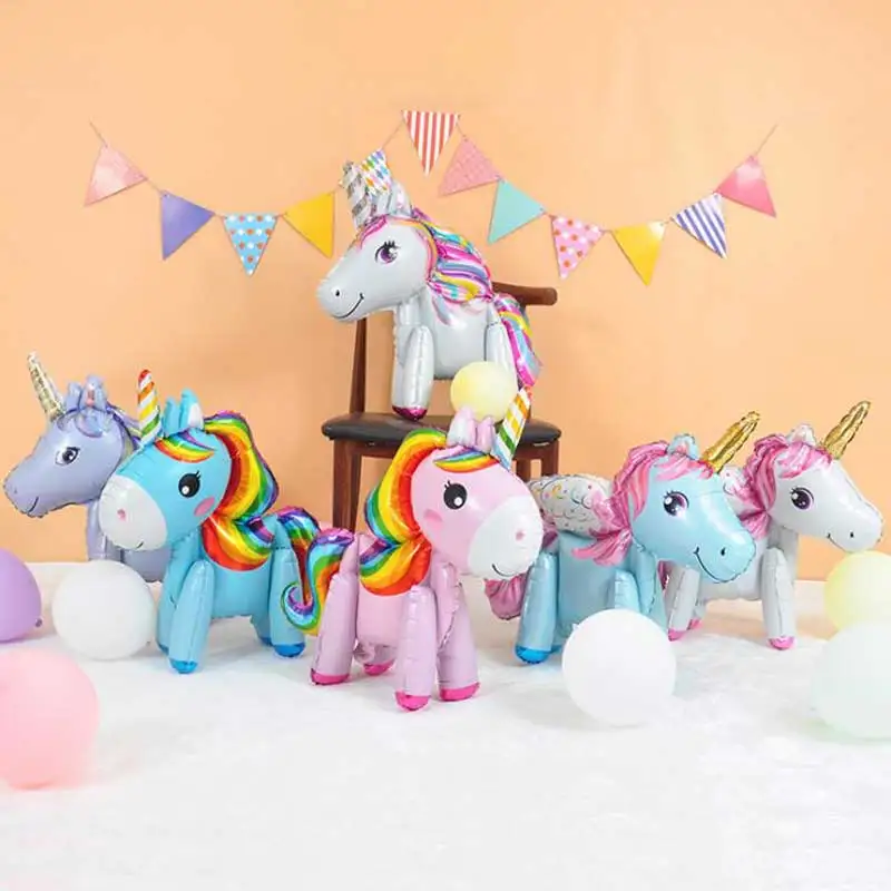 Aluminum foil unicorn balloon birthday party children birthday balloon party decoration baby full moon commemoration baloon