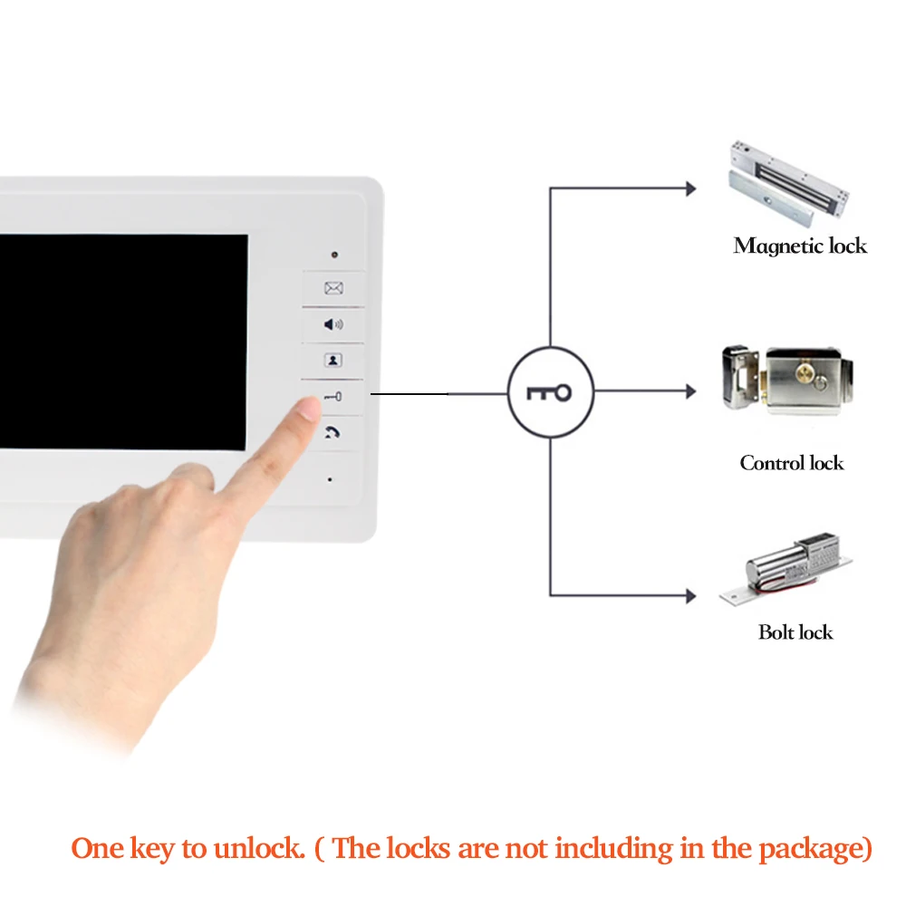 2/3/4 Apartments Wired Video Intercom System Video Door Bell for Home 7 Inch Color Video Door Phone Kit IR Night Vision Camera