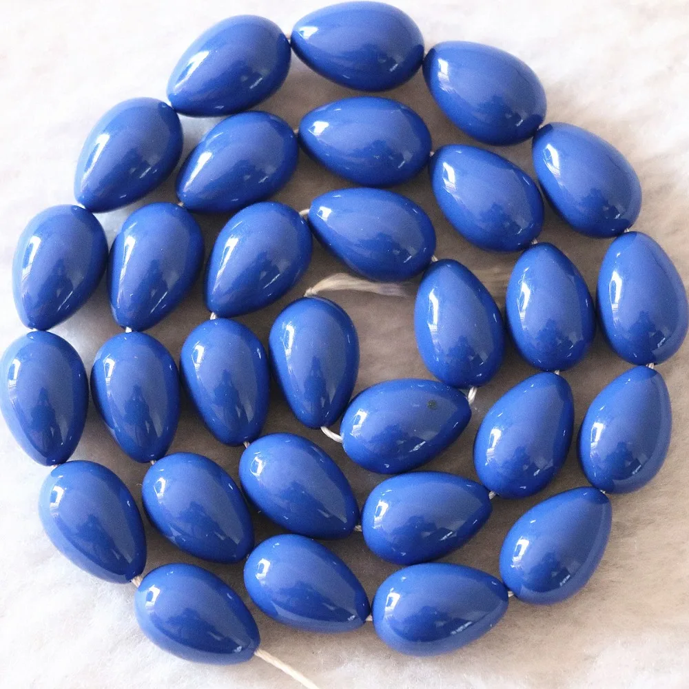 Mix-color hot sale charm paint glass beads 9x13mm teardrop waterdrop jewelry making 15\