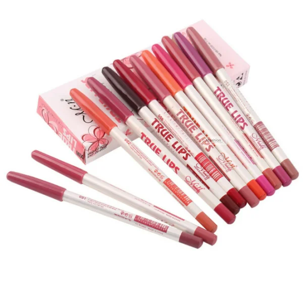 12pcs Makeup Waterproof Lipliner Pencil Professional Long Lasting Colorful Lip liner pen make up tools