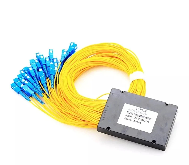 1*32 PLC разделитель ABS коробка тип SC FC 1mtr 2,0 мм 3,0 мм желтый кабель 1X32 кассета FTTH соединитель ODN Бесплатная доставка фабрика 2 шт.