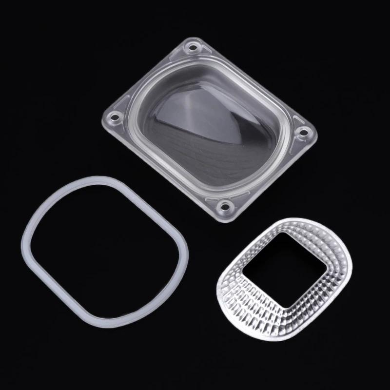 Hot Sale LED Lens Reflector For LED COB Lamps PC lens+Reflector+Silicone Ring Cover shade